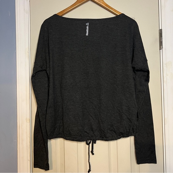 Reebok Activewear Top Women's Round Neck Long Sleeve Waist Tie Size Large - Picture 4 of 4